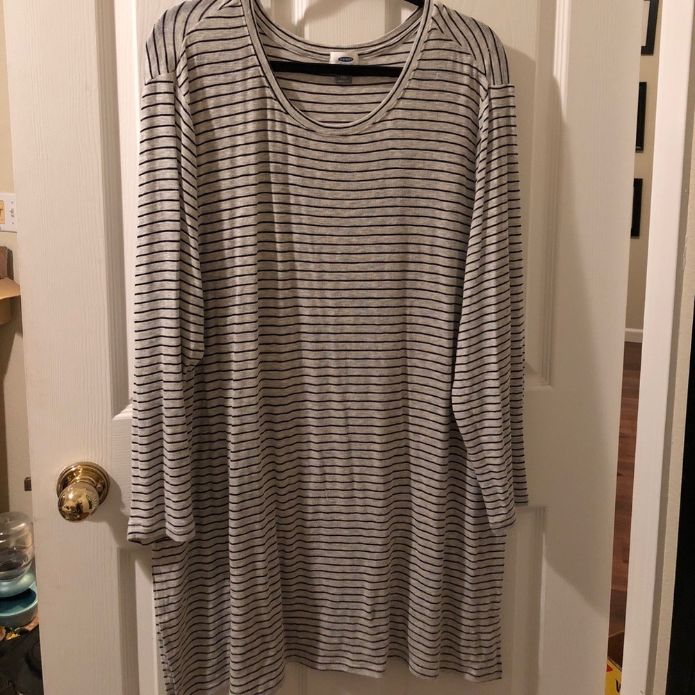 Striped top with side slits