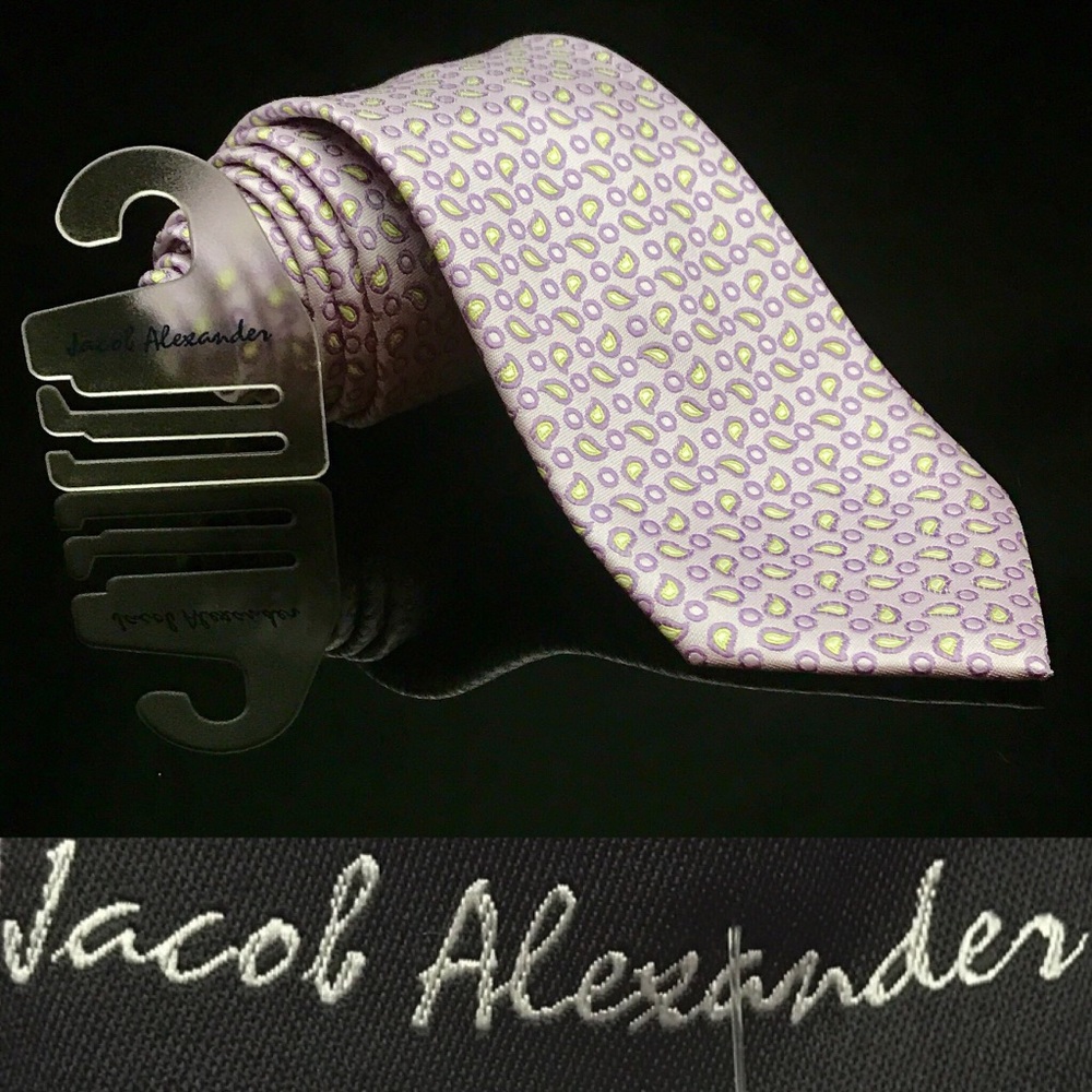 Jacob Alexander Purple Paisley Classic Men's Tie