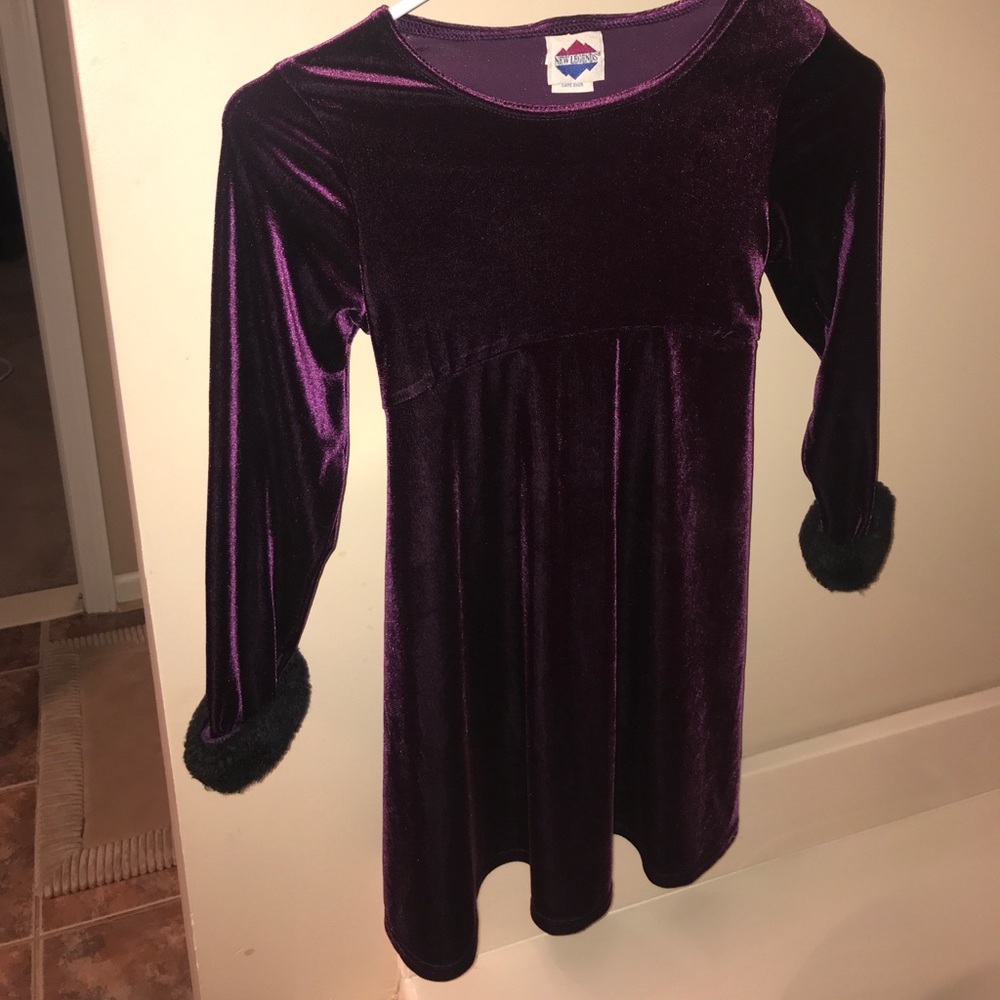 Soft velvety girls dress