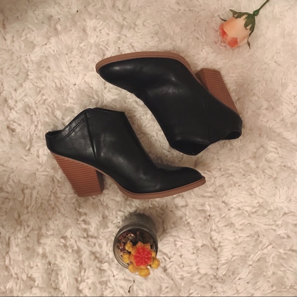Size 8 1/2 faux leather booties. - Picture 1 of 1