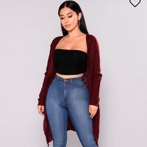 Just Jane Ribbed Cardigan