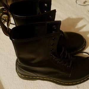 Black Doc Marten combat boots