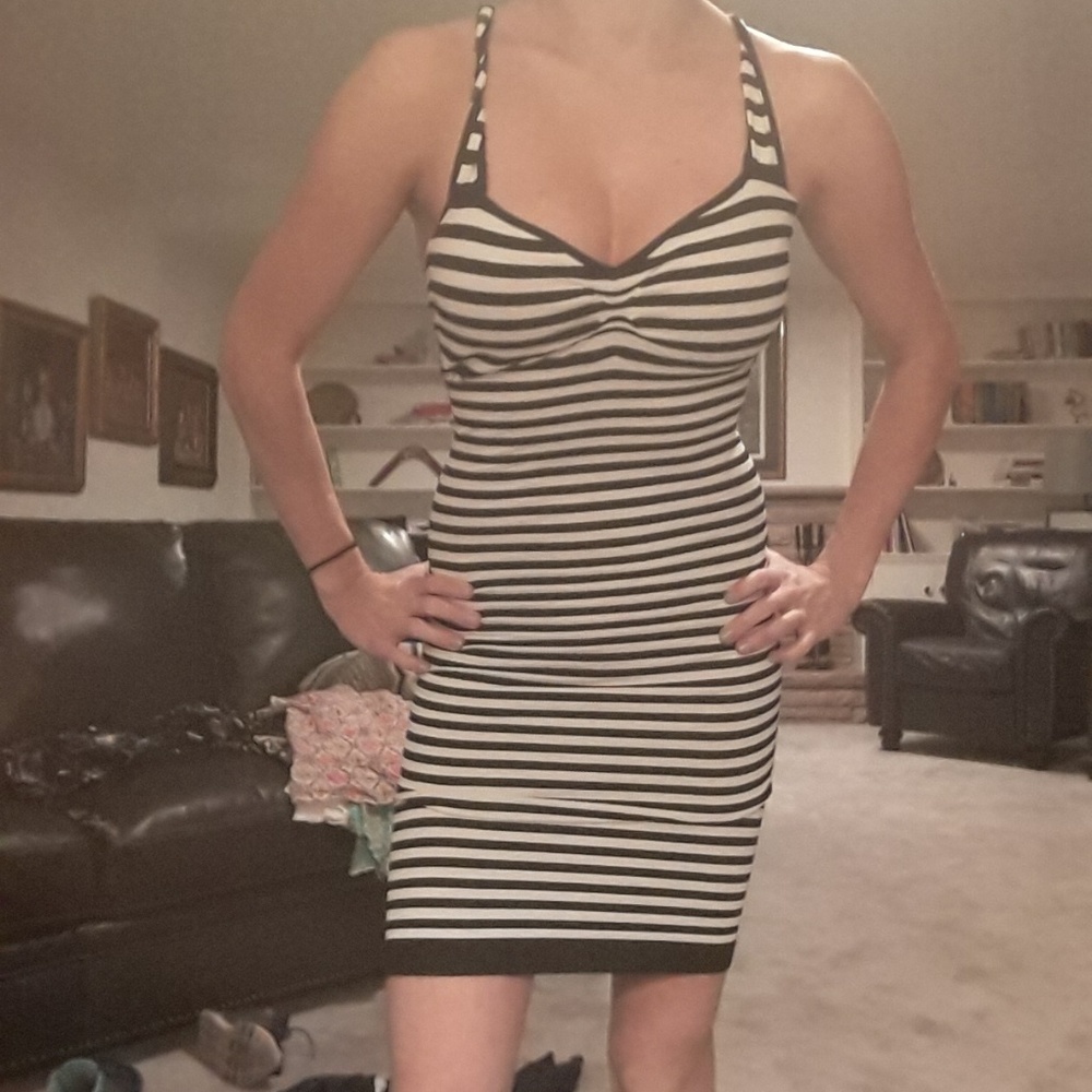 Striped club dress :) sexy !!