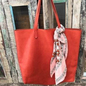 Madewell Red Orange Transport Tote