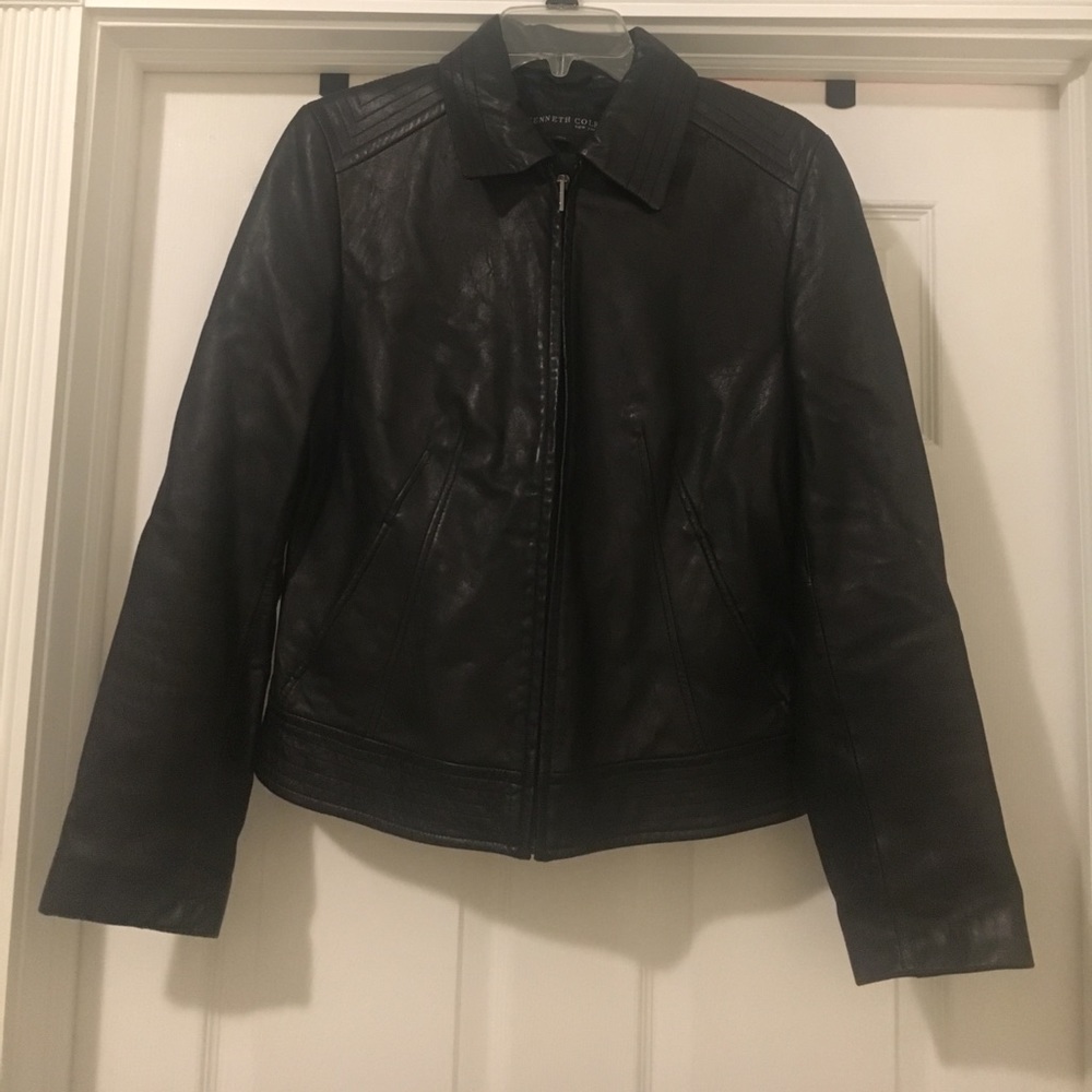 Black leather jacket