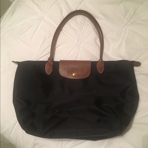 Large “Le Pilage” Black Longchamp Tote