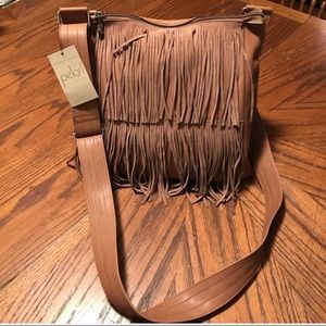 🇮🇹 PELOSI Italian leather fringed purse 🇮🇹