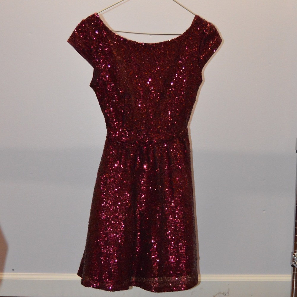 SOLD: RED SEQUIN DRESS DRESS