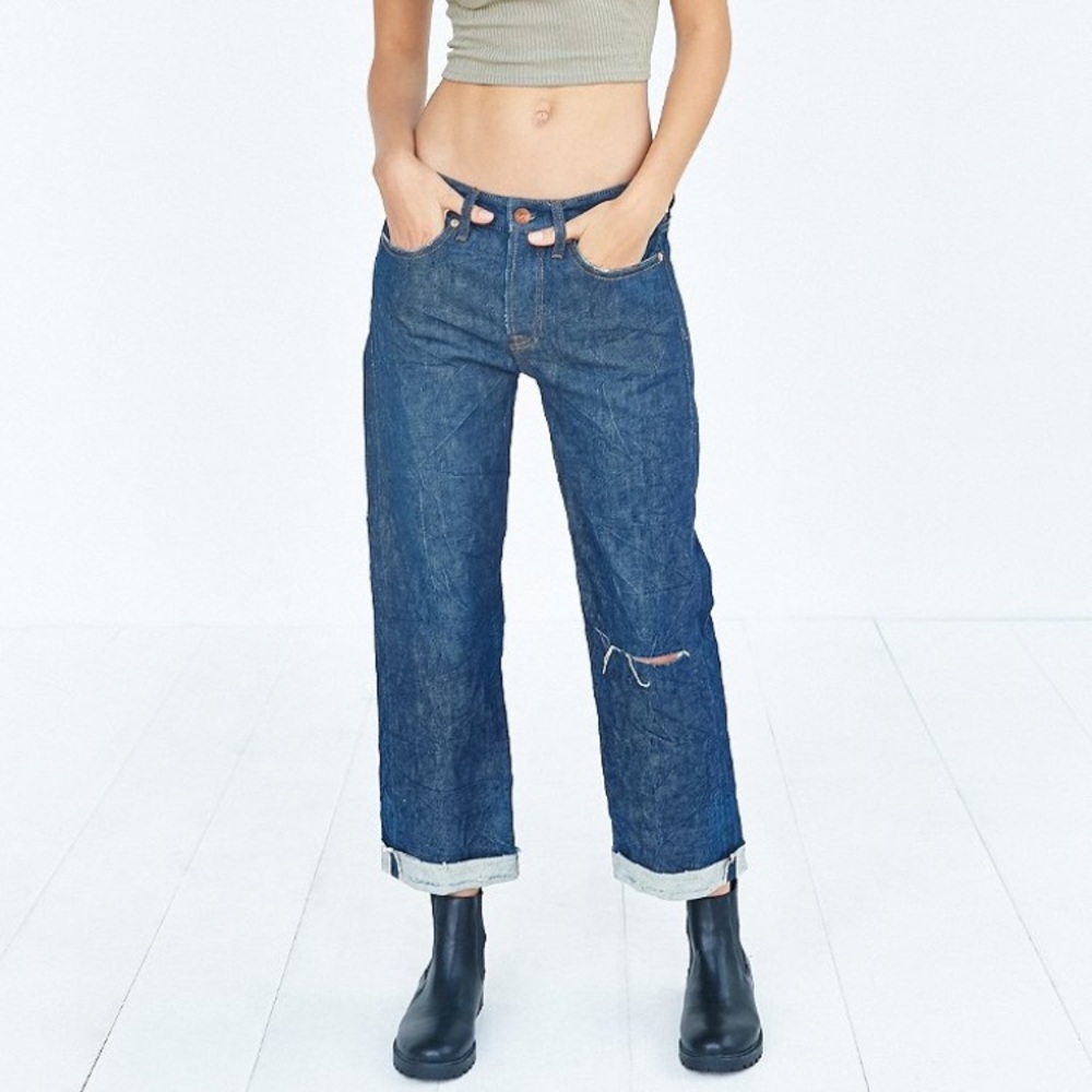NEW BDG Blue Black Label Hiro Lowrise Tartar Sz 27