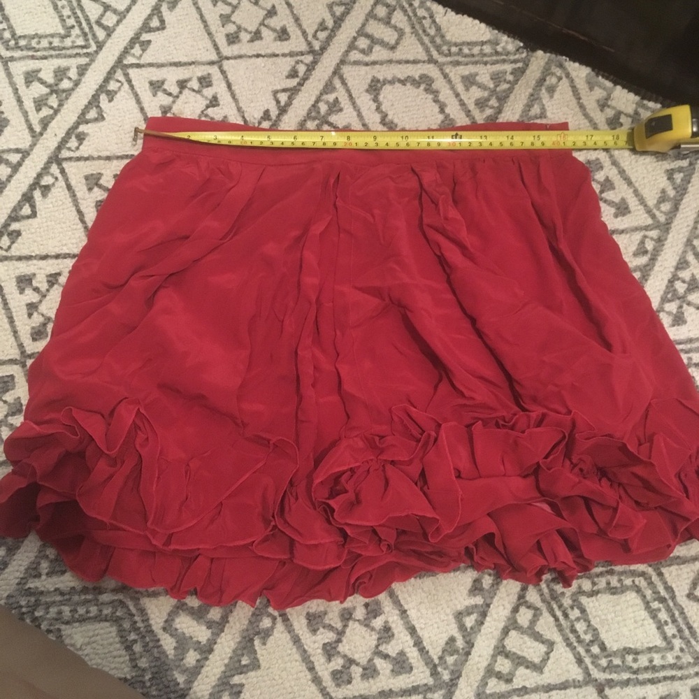 Sonja red ruffle skirt