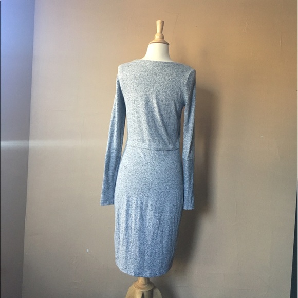 EUC Express Heathered gray sweater dress - Picture 4 of 5