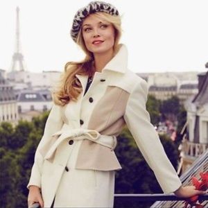 Elevenses classic peplum wool peacoat