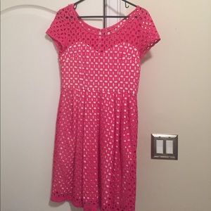 Betsy Johnson Pink Eyelet Dress