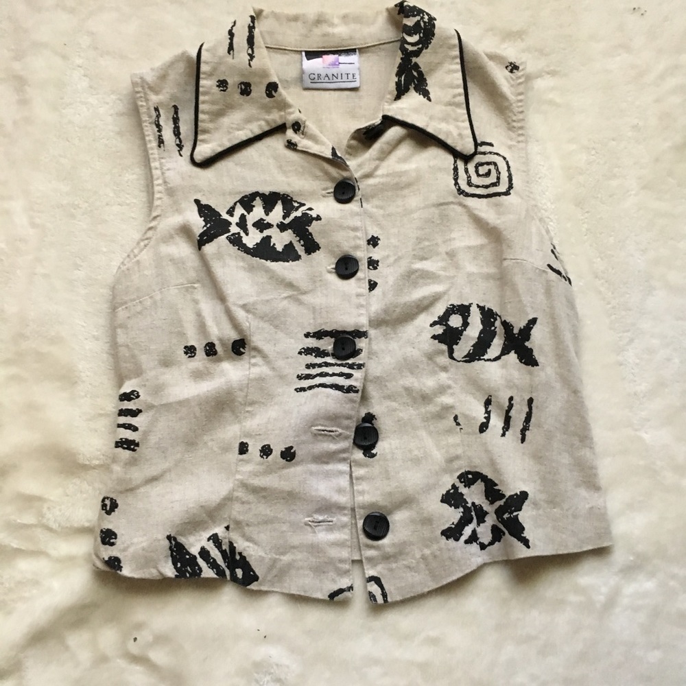 Vintage Button Down Tank Top
