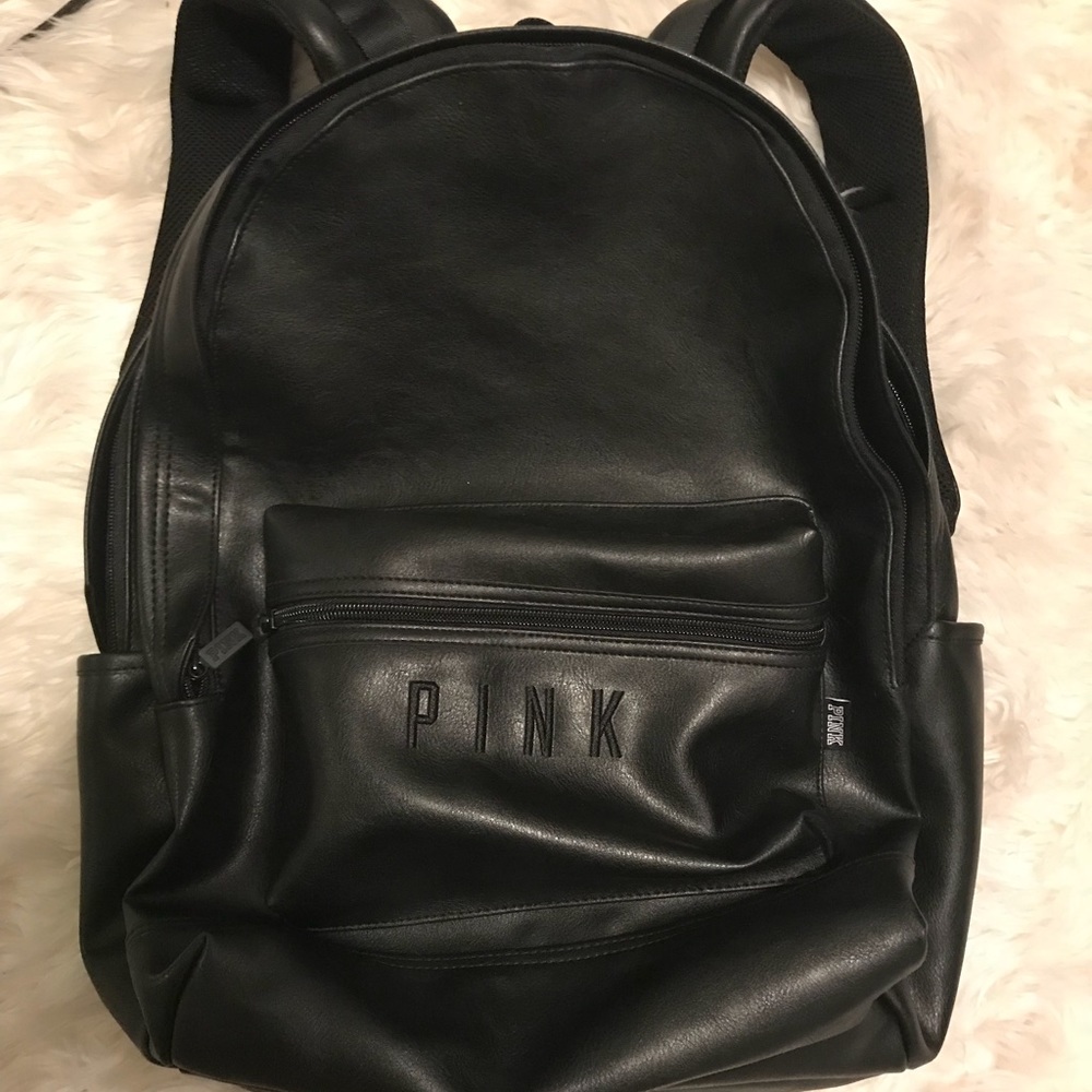 Black leather VS backpack