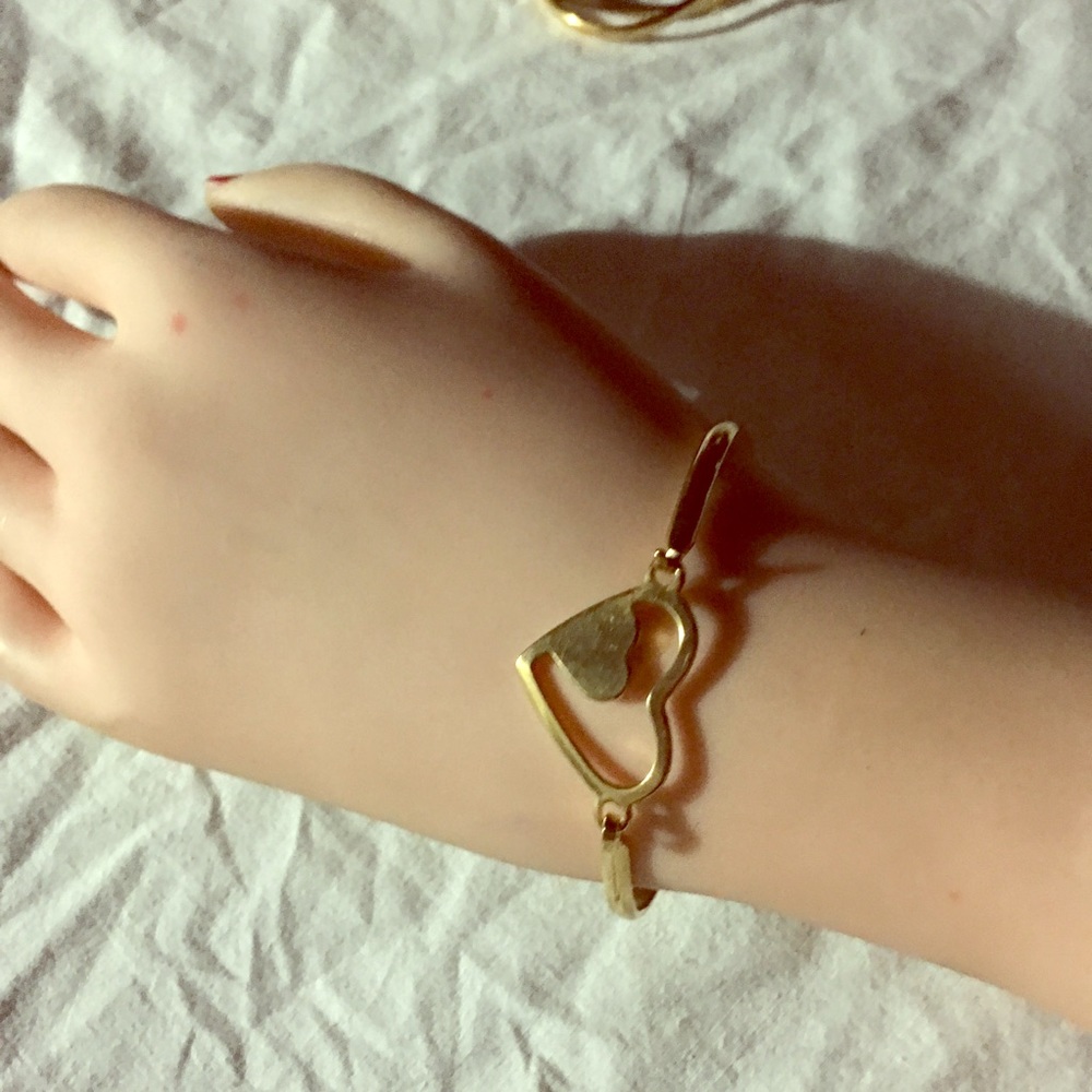 Heart ❤️ rose gold bracelet. Stainless steel.