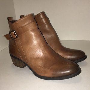 Vince Camuto Beamer Brown Leather Bootie