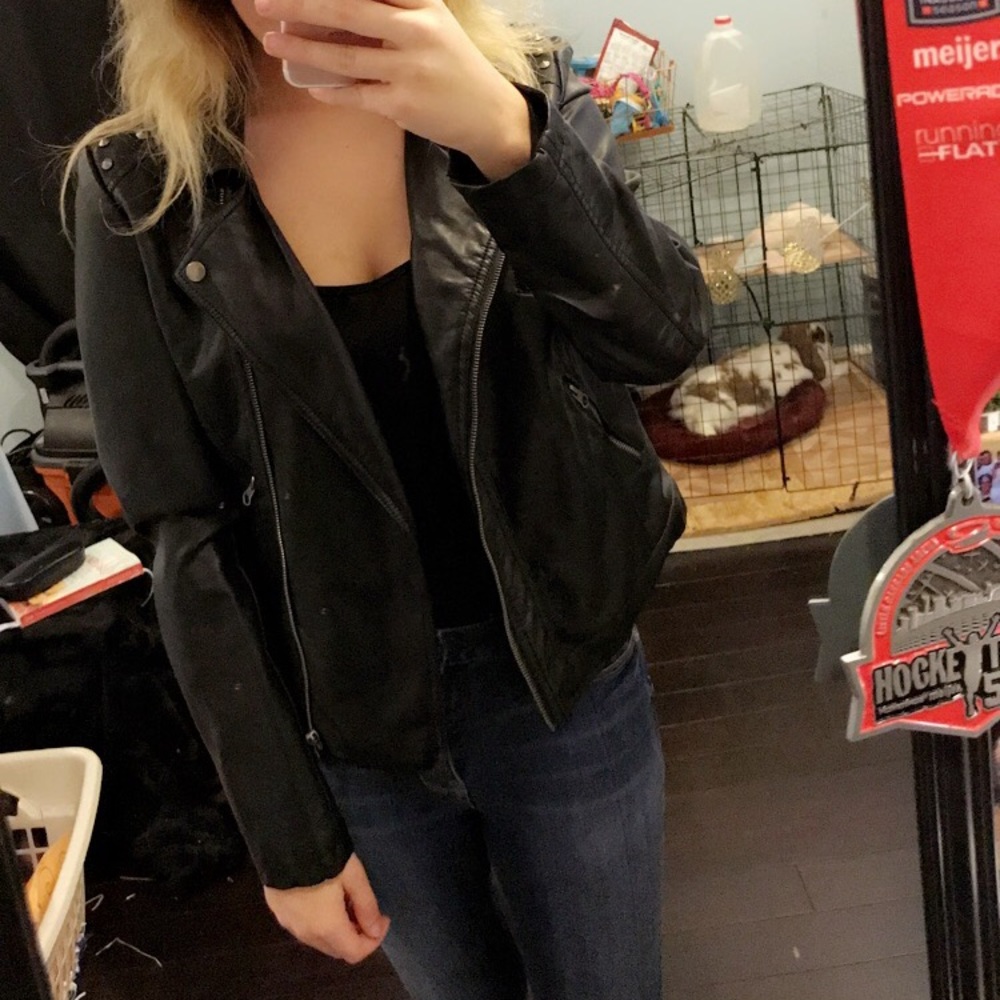 Black Faux Leather Jacket