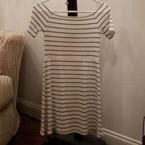 NWT off the should striped dress