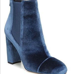 Sam Edelman Case Bootie Jewel Blue Velvet