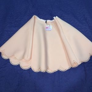 Brand New Chicwish Petal Airy Skater Skirt Pink