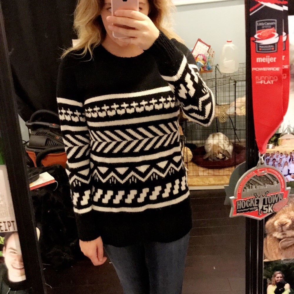 Black and White “Ugly” Christmas Sweater