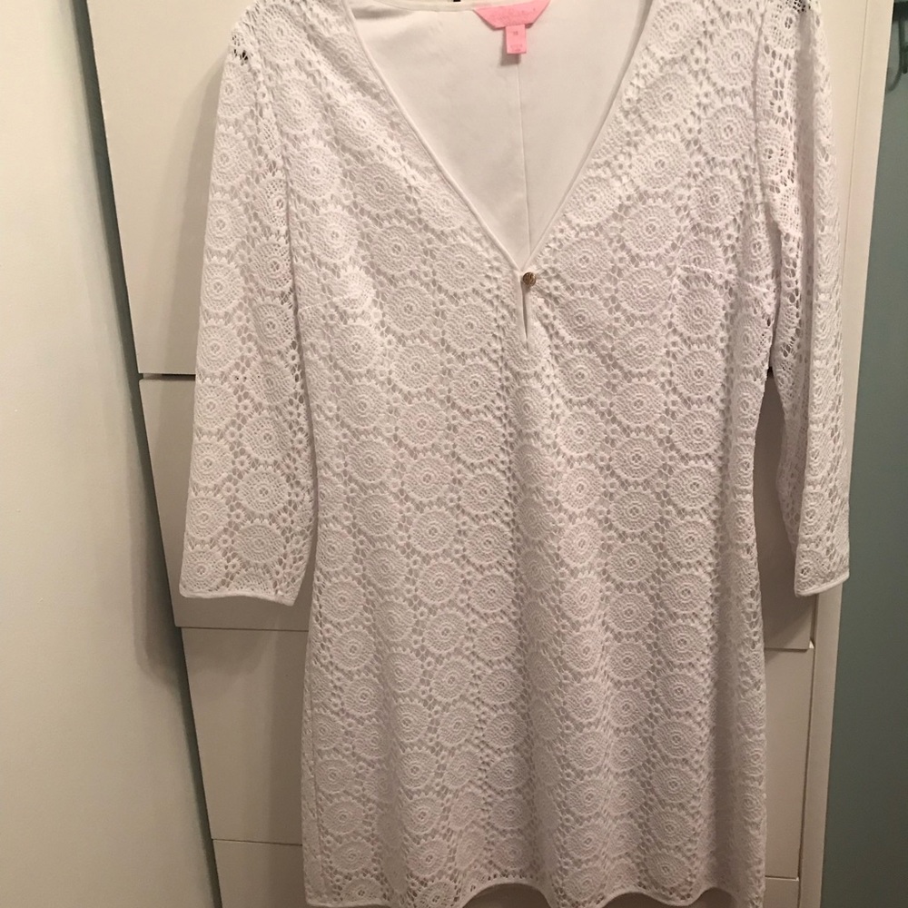 Lilly Pulitzer white crochet dress