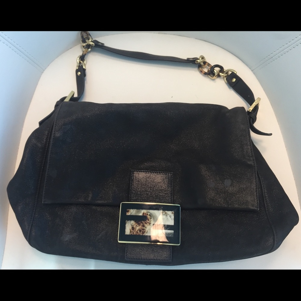 Fendi black buckle bag
