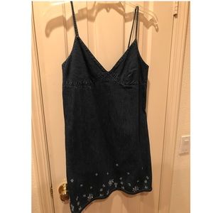 J.Crew Denim spaghetti strap dress