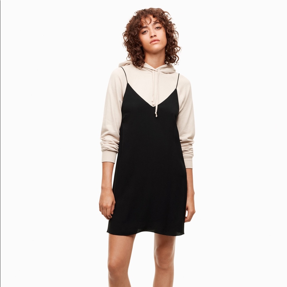 Aritzia slip dress - lined with adjustable straps