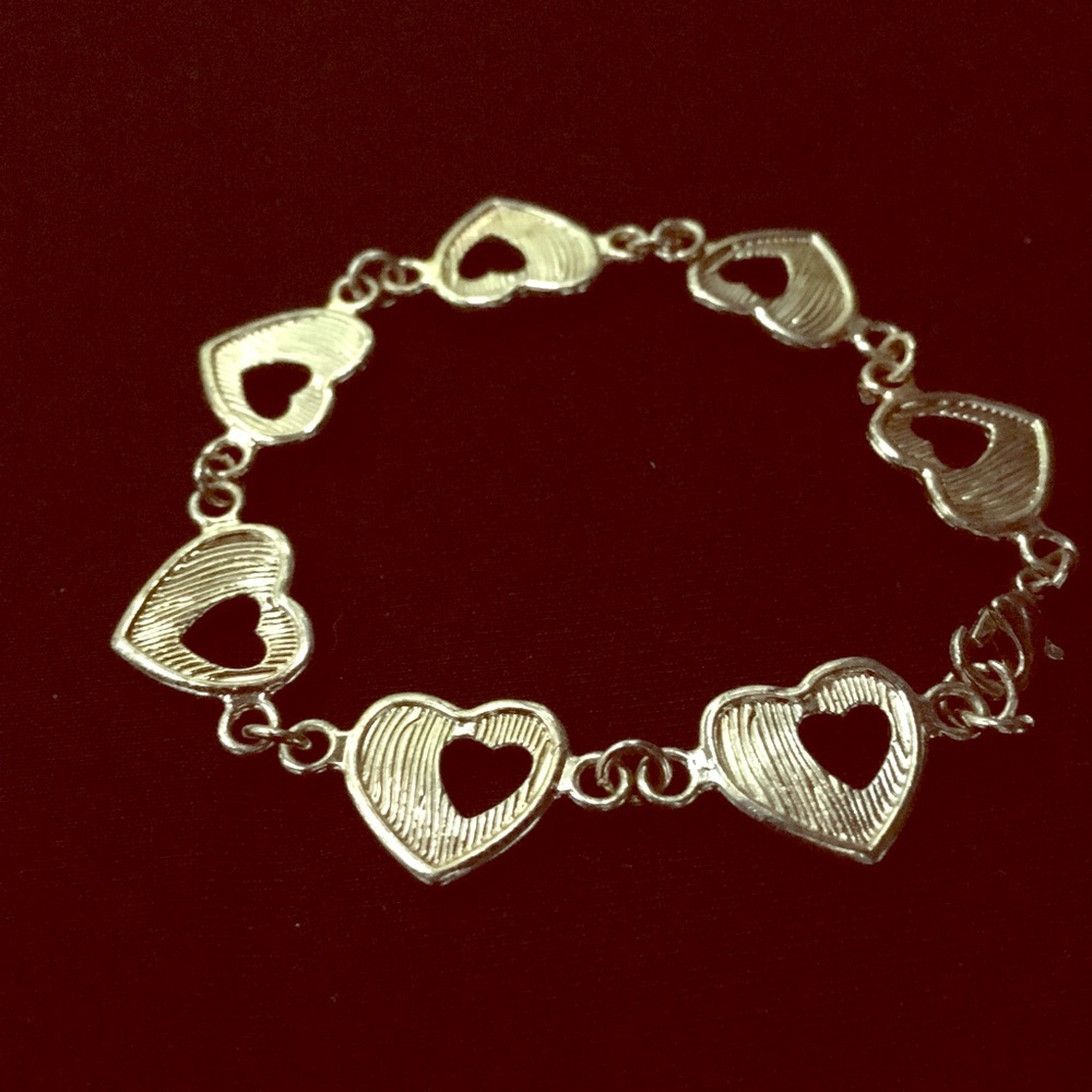 Heart rose gold bracelet/stainless steel.