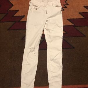 Anthropologie - Mother Size 25 White Stretch Pants