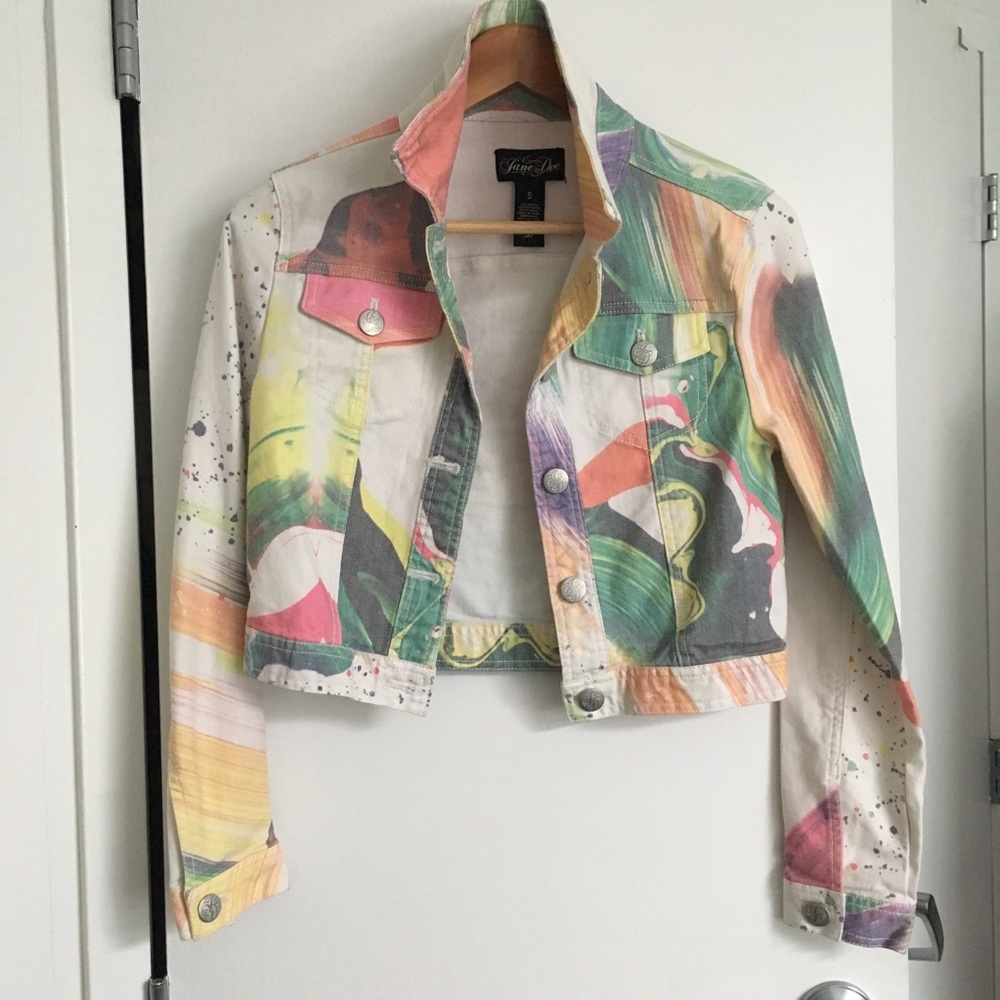 White Denim Cropped Jean Jacket 🦄