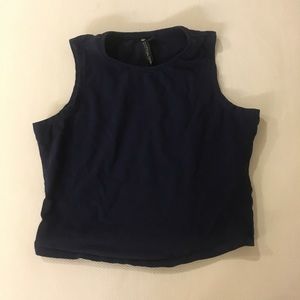 Navy crop top size S cotton on