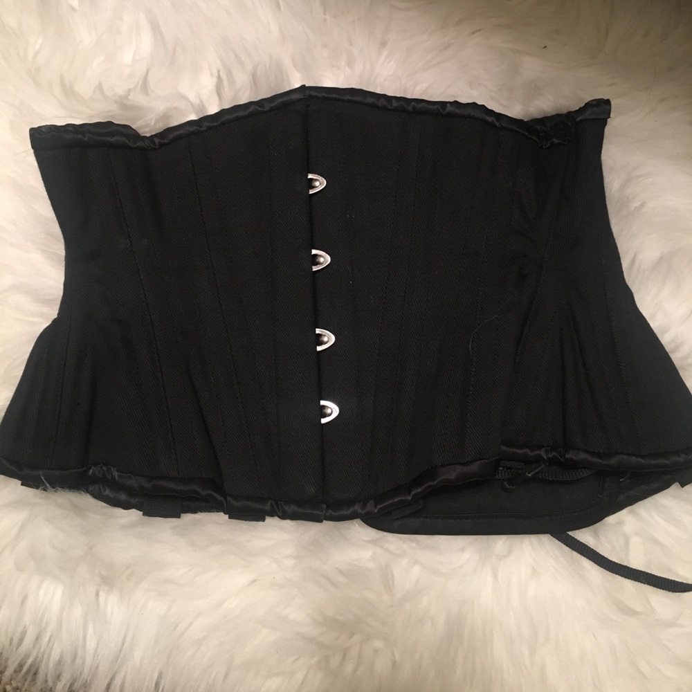 Steel boned waist training waspie corset