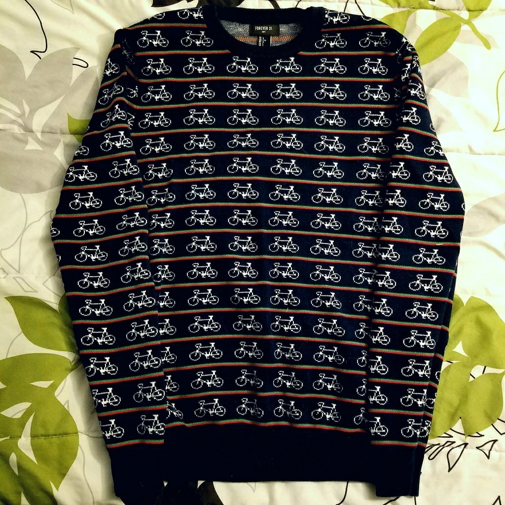 Forever 21Men Bicycle Navy Sweater