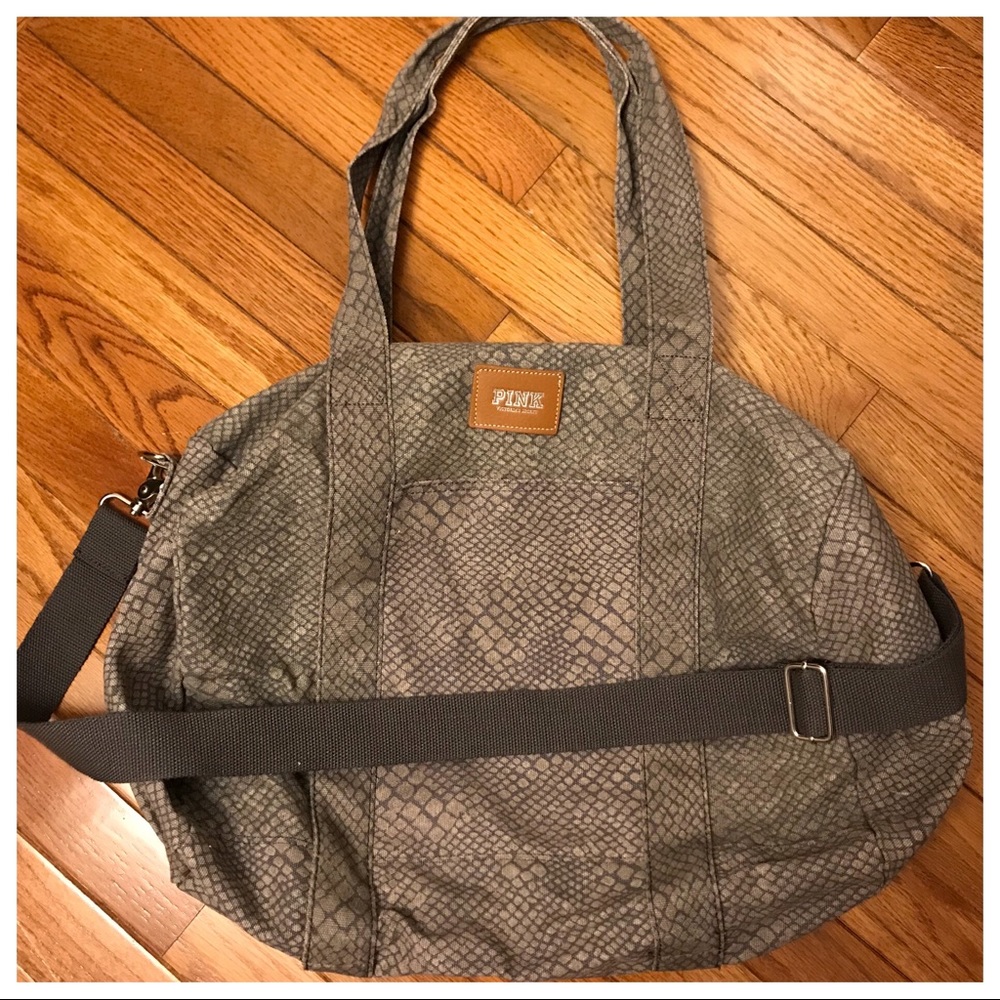 Victoria Secret PINK snake print duffle bag