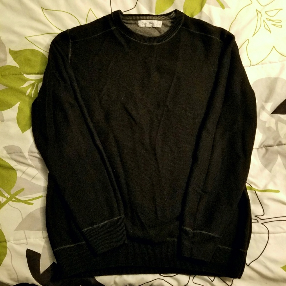 Men's Calvin Klein Black Sweater Large 100% Cotton