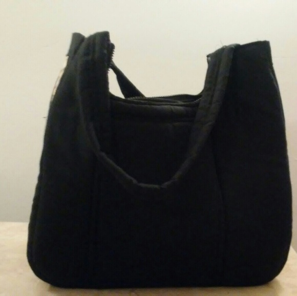 Black cloth tote with banana fibre siding - Picture 2 of 3