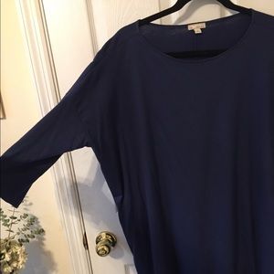 Blue tunic dress with POCKETS!