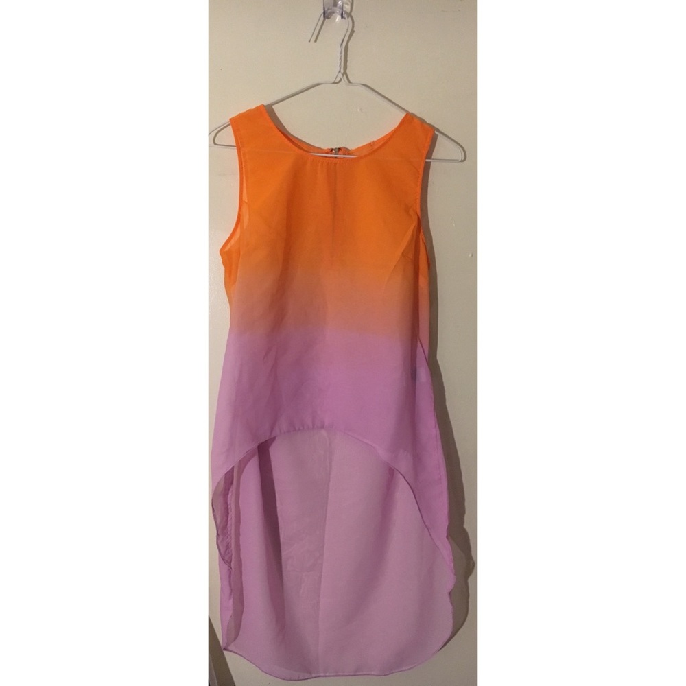 Hi-low ombré tank