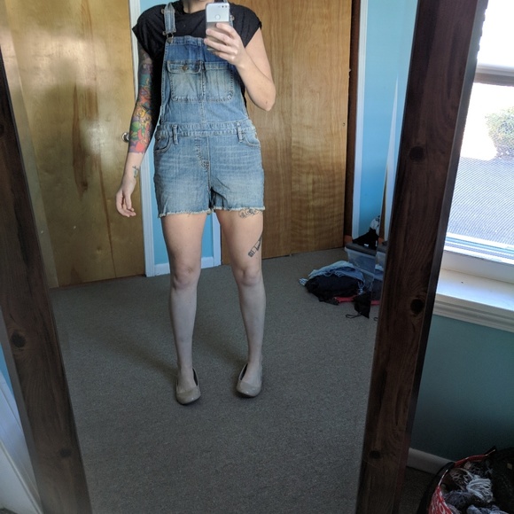 Jean short overalls size M - Picture 2 of 2