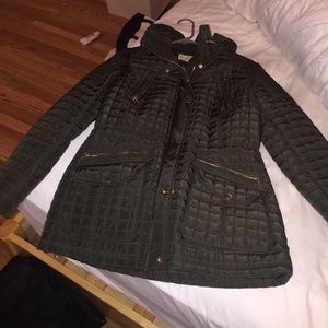 Michael Kors Quilted Green Coat