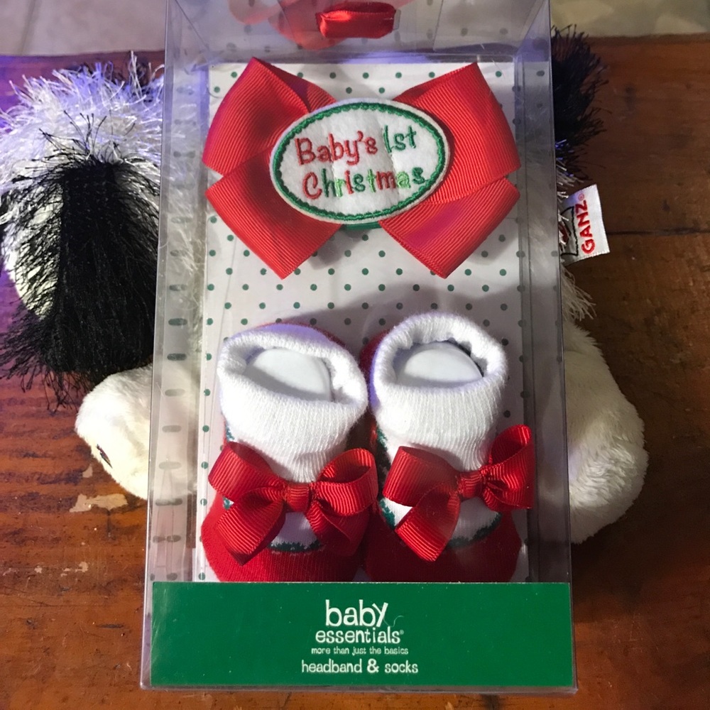 Baby Essentials-1st Christmas-Headband & Socks