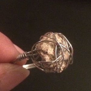 Raw Pumice Wire Ring (Size 6)
