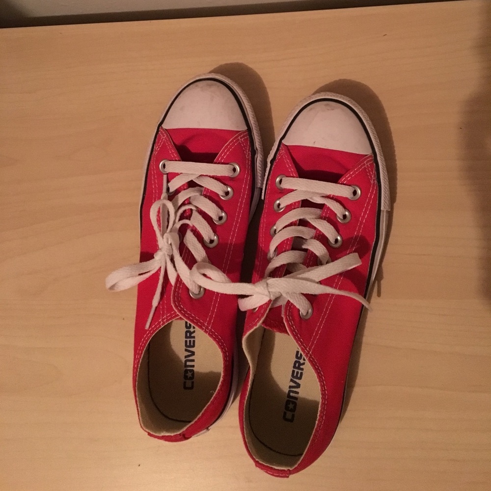 Red converse Chuck Taylors