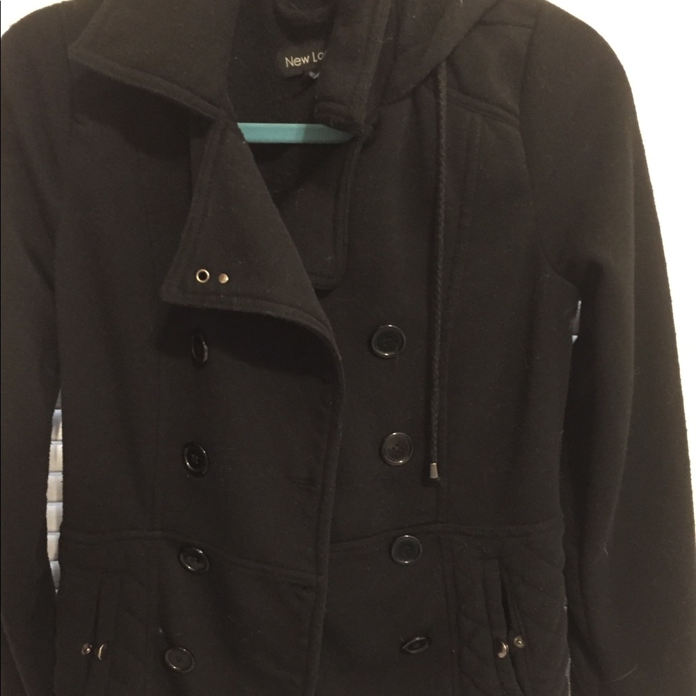 Black winter coat.