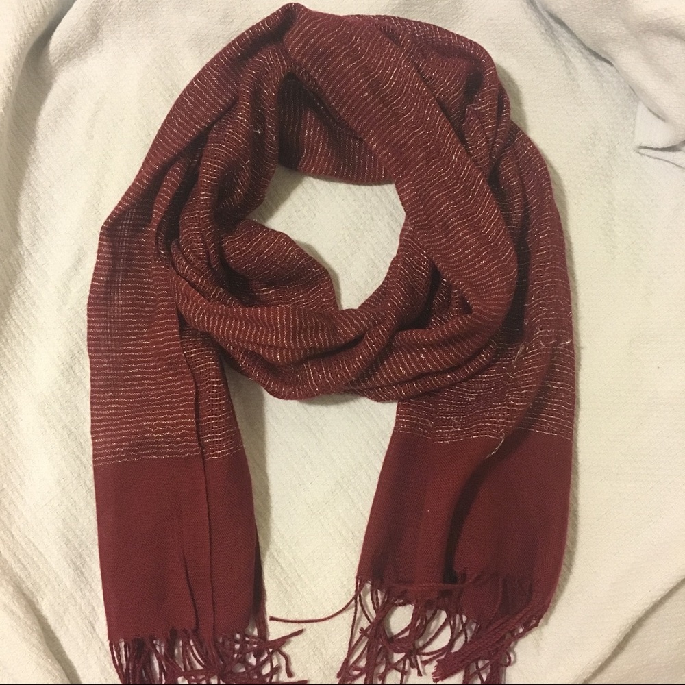H&M Red & Gold Scarf