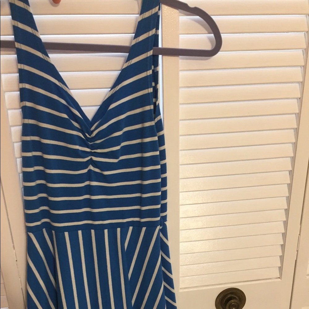 Blue and White stripped dress