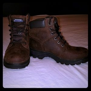 Skechers Chocolate Steel-Toe Boots
